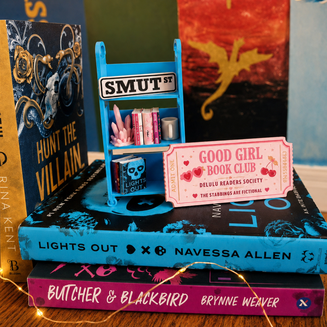 Good Girl Book Club handmade miniature bookshelf collection